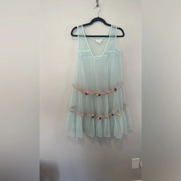 KIMCHI BLUE Boho Hippy Y2k see through  Dress Swimsuit Cover-Up  Size Small 1533 - Picture 1 of 11